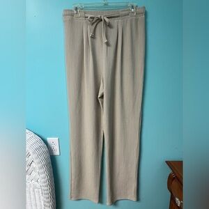 Derek Heart Beige Ribbed Knit Pants